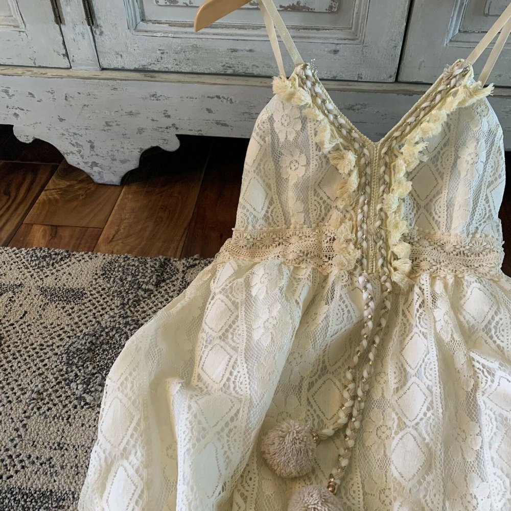 New Boho Lace Sundress Beach Festival Dress - Picture 8 of 10